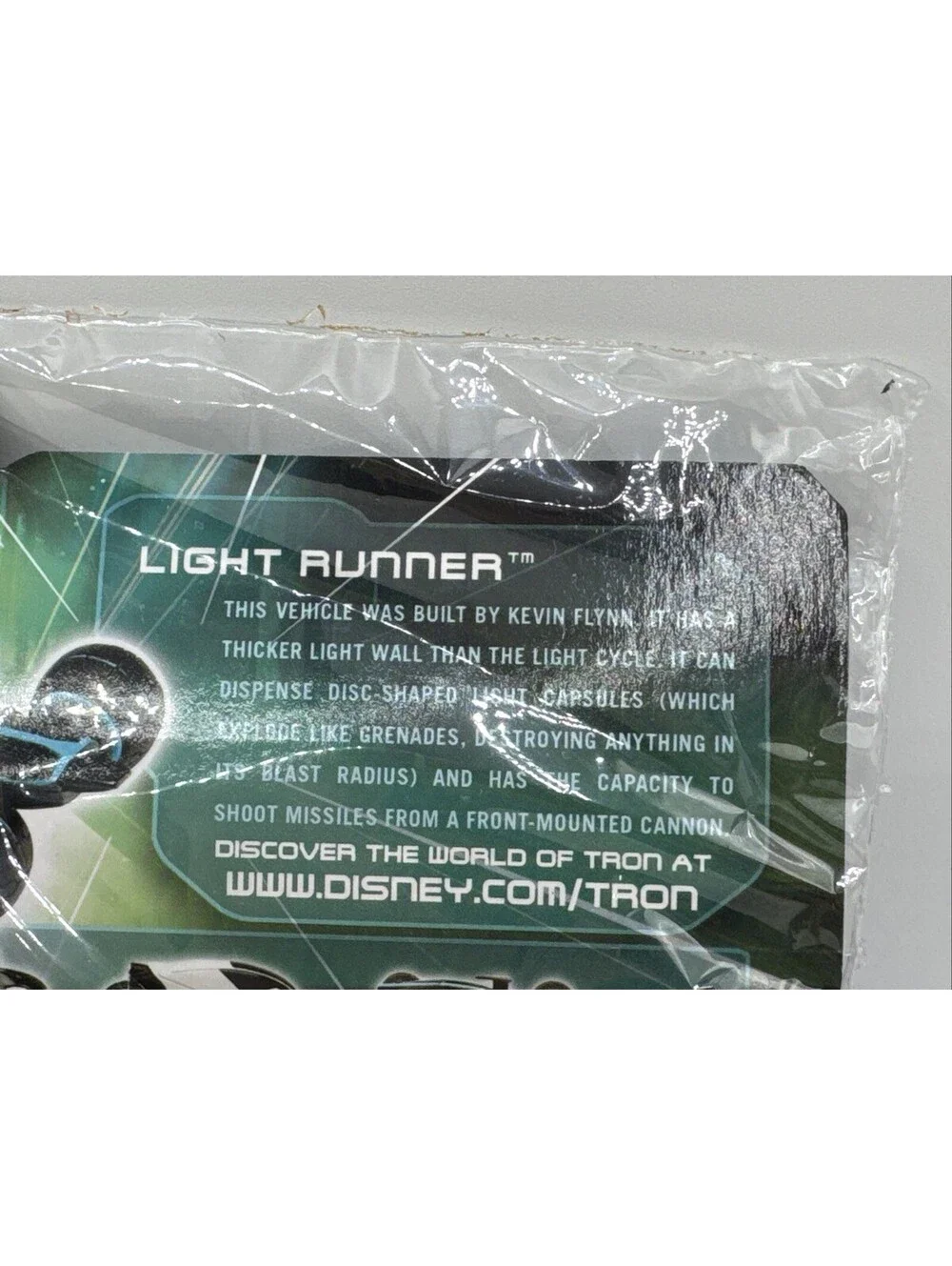 Spin Master Disney 2010 Tron Legacy Series 1 Light Runner Black Diecast Sealed